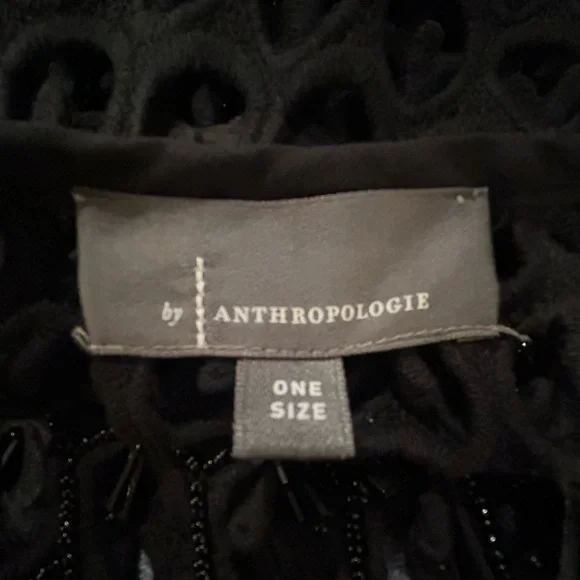 by Anthropologie Black Crochet Tank Top, One Size - Picture 10 of 13